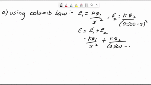 point-charges-of-250-c-and-450-c-are-placed-0500-m-apart-a-at-what-point-along-the-line-between-them-is-the-electric-field-zero-b-what-is-the-electric-field-halfway-between-them-65617