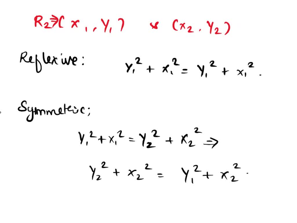 SOLVED Define two points (x1, y1) and (x2, y2) in R2 to be equivalent