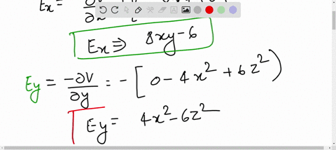 over-certain-region-of-space-the-electric-potential-is-v-6x-axly-6yz2-_-a-find-the-expressions-for-the-x-y-components-of-the-electric-field-over-this-region-use-any-variable-or-symbol-stated-41443