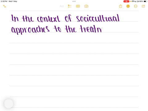 in-the-context-of-the-sociocultural-approaches-to-the-treatment-of-psychological-disorders-________-refers-to-a-therapists-assessment-of-his-or-her-abilities-to-manage-cultural-issues-in-therapy-and-t