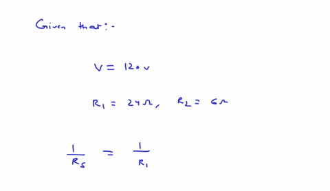 in-a-parallel-circuit-if-theres-a-power-source-of-120v-and-r1-24ohms-r2-6ohms-the-current-flow-through-r2-is-a-10a-b-5a-c-20a-d-25a