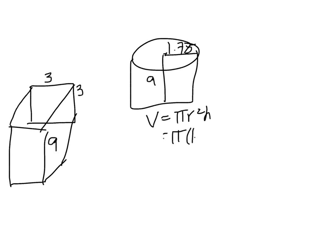 SOLVED One juice container is a rectangular prism with a height of 9