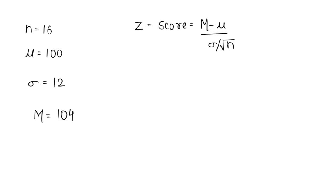 SOLVED A Random Sample Of N 16 Scores Is Obtained From A Normal solved-a-random-sample-of-n-16-scores-is-obtained-from-a-normal
