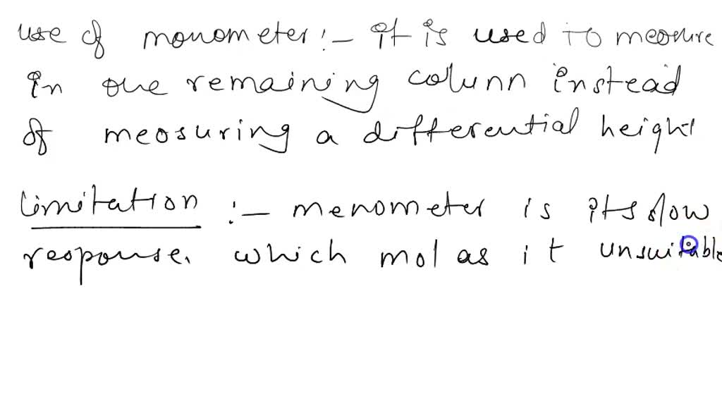 SOLVED Task 4 Welltype Manometer Some manometers are constructed as