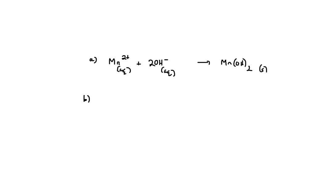 SOLVED: A. Write the balanced net ionic equation for the precipitation ...