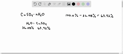 if-the-actual-mass-percent-of-water-in-your-hydrate-is-3608-calculate-the-expected-mole-ratio-of-h2ocuso4-23113