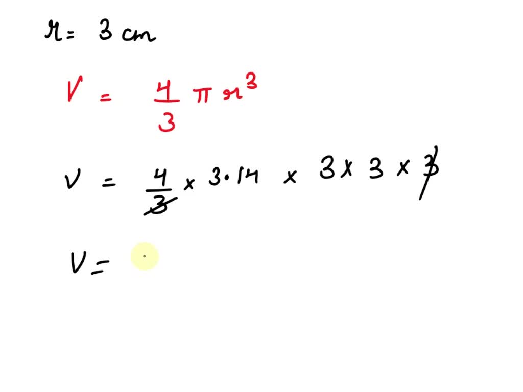 SOLVED 'Puzzle One Determine the volume ofthe following cylinders with the given dimensions. To
