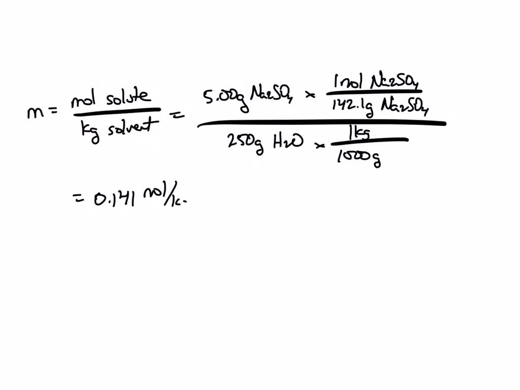 SOLVED: What is the boiling point elevation of a solution of Na2SO4 ...