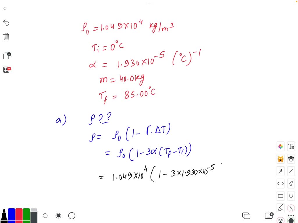 SOLVED: Silver has a density of 1.049 x 10^3 kg/m^3 at 0Â°C and an ...