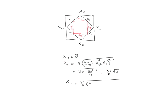 an-unlimited-sequence-of-equilateral-are-inscribed-one-within-another-by-joining-the-midpoints-of-the-sides-of-each-preceding-square-if-the-initial-equilateral-is-8-cm-on-a-side-calculate-th-86476