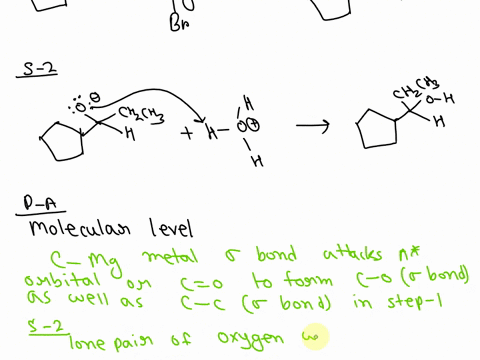 consider-the-mechanism-for-the-grignard-reaction-between-ethylmagnesium-bromide-and-cyclopentanecarbaldehyde-to-form-1-cyclopentyl-1-propanol-step-1-chzcha-mg-hzchzc-0-br-step-2-hachzc-hachz-09688