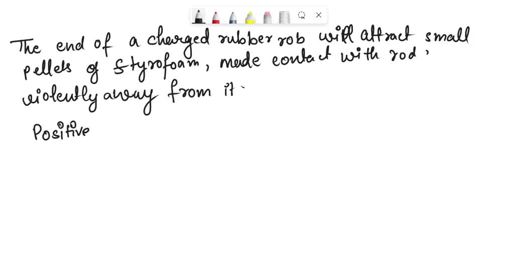 SOLVED 3. The end of a charged rubber rod will attract small pellets