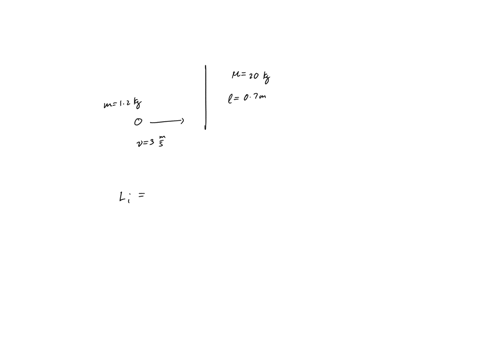 a-small-putty-ball-of-mass-m-12-kg-moving-at-v-3-ms-strikes-the-end-of-a-bar-of-mass-m-20-kg-and-length-l-07-m-the-ball-sticks-to-the-bar-the-bar-is-attached-to-a-frictionless-pivot-and-is-i-36505