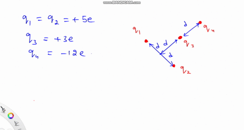 in-the-figure-the-four-particles-are-fixed-in-place-and-have-charges-q-is-the-magnitude-of-the-net-electric-field-at-point-p-due-to-the-particles-se-41-3e-and-44-12e-distance-d-50-um-what-55946