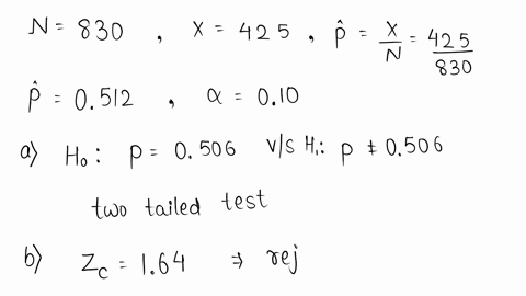 a-random-sample-of-830-births-included-425-boys-use-a-010-significance-level-to-test-the-claim-that-506-of-newborn-babies-are-boys-do-the-results-support-the-belief-that-506-of-newborn-babies-are-boys