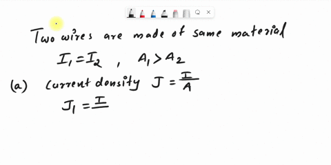 7-p-question-1-two-wires-are-made-of-the-same-material-and-have-the-same-amount-of-current-flowing-through-them-wire-1-has-a-greater-cross-sectional-area-than-wire-2-the-current-density-in-w-57099