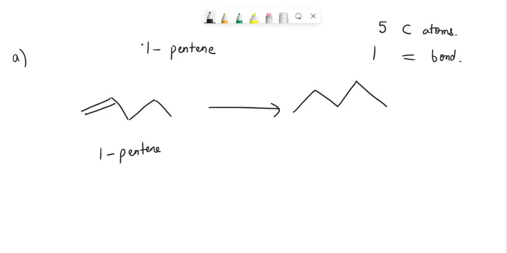 Solved Show How To Convert Pentene To Each Of These Compounds Use Any Reagents As Necessary