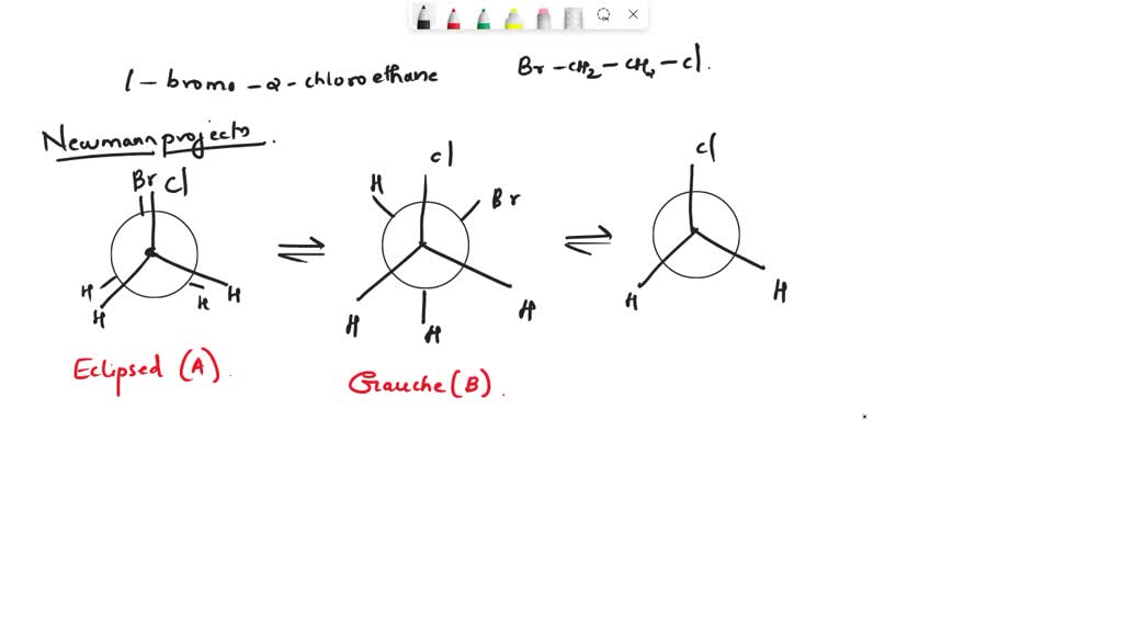 SOLVED: Draw the most stable Newman Projection for 1,1,1,4,4,4 ...