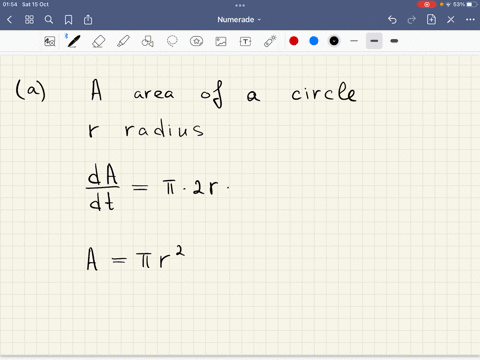 a-if-a-is-the-area-of-a-circle-with-radius-r-and-the-circle-expands-as-time-passes-find-dadt-in-terms-of-drdt-da-dt-dr-dt-b-suppose-oil-spills-from-a-ruptured-tanker-and-spreads-in-a-circula-74221