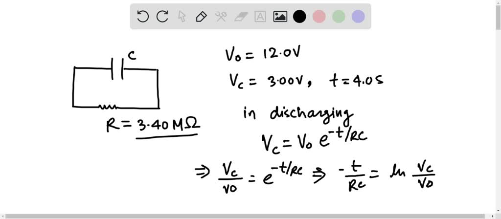 SOLVED: A capacitor is charged to a potential of 13 V and is then ...