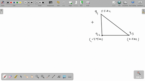 three-point-charges-are-located-at-the-corners-of-a-right-triangle-as-shown-in-the-figure_-how-much-work-does-it-take-for-an-external-force-to-move-the-charges-apart-until-they-are-very-far-63146