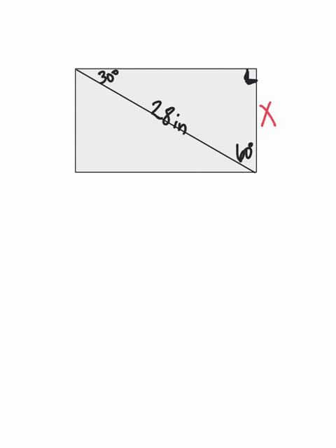 the-diagonal-of-a-tv-is-28-inches-long-assuming-that-this-diagonal-forms-a-pair-of-30-60-90-right-triangles-what-are-the-exact-length-and-width-of-the-tv-0-a-56-inches-by-565-inches-b-142-in-87172