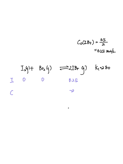 for-the-reaction-i2g-br2g-2-ibrg-kc-280at-150-c-suppose-that-0500-mol-ibr-in-a-200-l-flaskis-allowed-to-reach-equilibrium-at-150-c-what-are-theequilibrium-concentrations-of-ibr-i2-and-br2-78637