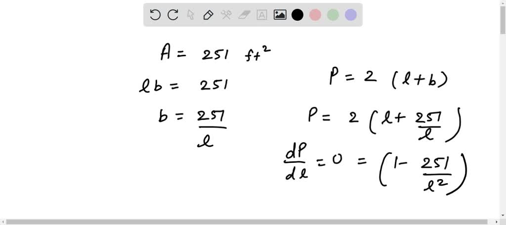 solved-determine-the-dimensions-of-the-rectangle-with-area-251-square