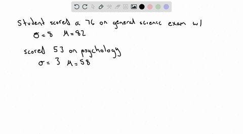 test scores a students scored 76 on a general science test where the ...
