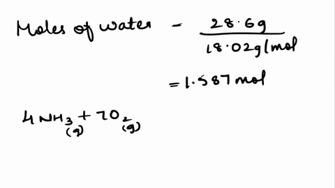 ammonia-reacts-with-oxygen-to-form-nitrogen-dioxide-and-water-according-to-the-following-equation-4nh3g7o2g4no2g6h2og-determine-the-number-of-moles-of-oxygen-needed-to-produced-286-g-of-wate-23653