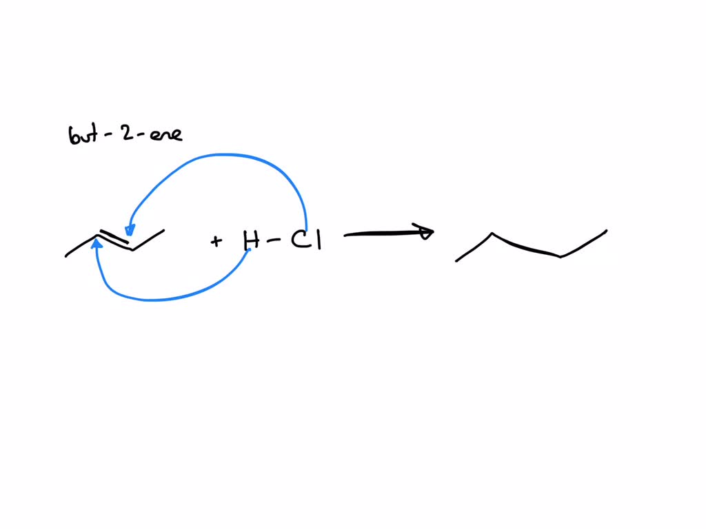 SOLVED: Draw the mechanism to show how but-2-ene reacts with HCl