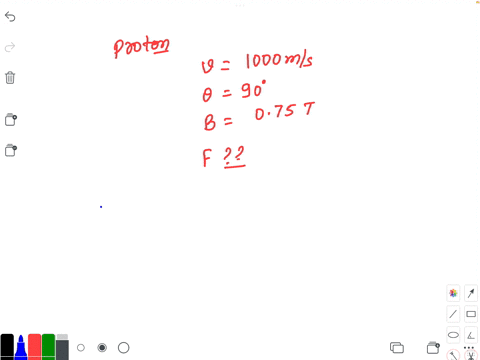 a-proton-moves-at-a-speed-of-1000-mathrmm-mathrms-in-a-direction-perpendicular-to-a-magnetic-field-w-96598