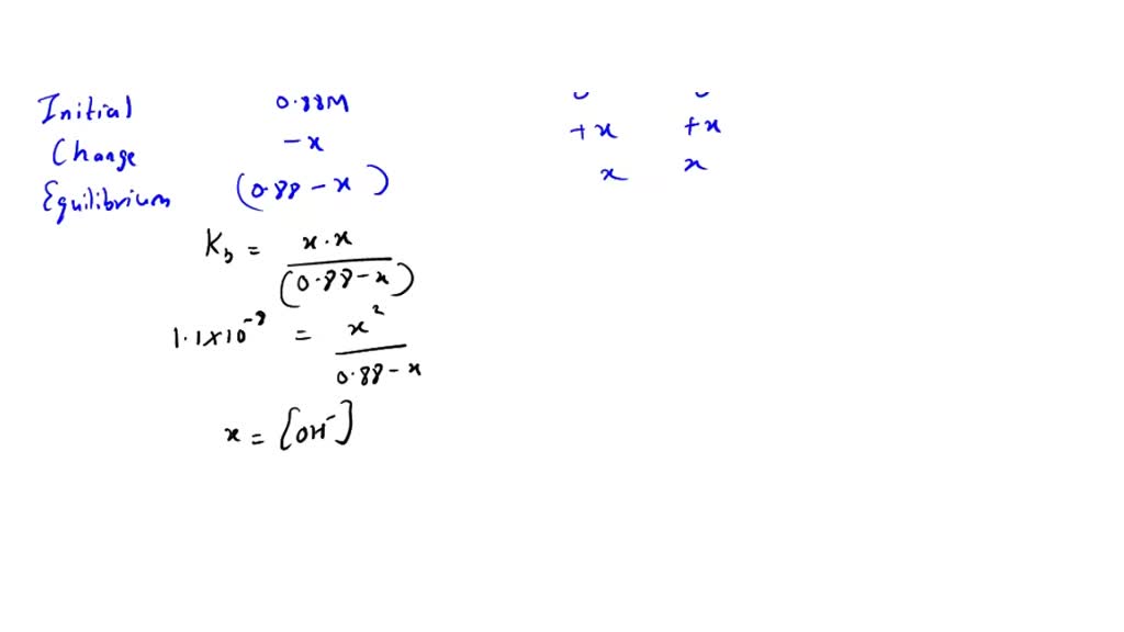SOLVED Hydroxylamine (NH2OH) is a weak base having a Kb value of 6.6 x 109. The equation for
