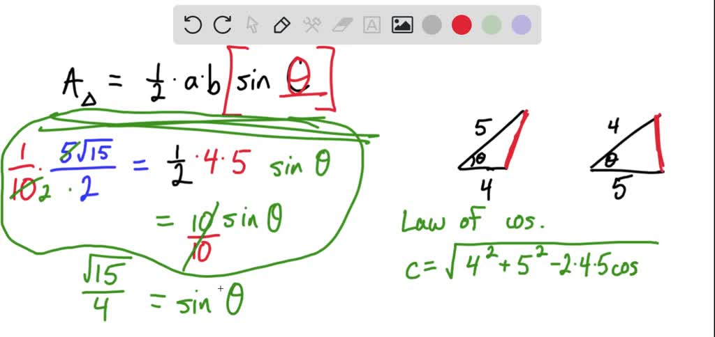 SOLVED: The lengths of two of the sides in a triangle are 4 cm and 5 cm ...