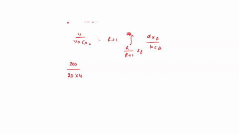 1-a-first-order-reaction-a-b-is-taking-place-in-a-recycle-reactor-the-initial-concentration-is4-molliter-the-reactor-volume-is-200-liters-and-the-volumetric-flow-rate-is-20-literss-for-arecy-07406