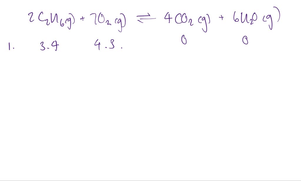 Solved: Part C: The Balanced Reaction For The Combustion Of Ethane Is 