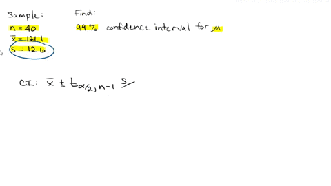 a-simple-random-sample-of-size-n-40-is-drawn-from-population_-the-sample-mean-is-found-to-be-x-121_-and-the-sample-standard-deviation-is-found-to-be-s-126-construct-a-9g-confidence-interval-89326