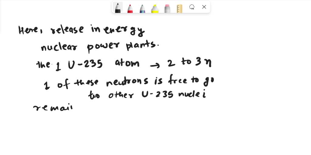 SOLVED The actual fission reactions that release energy in a nuclear