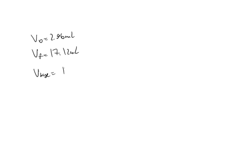 suppose-you-are-titrating-an-acid-of-unknown-concentration-with-a-standardized-base-at-the-beginning-of-the-titration-you-read-the-base-titrant-volume-as-296-ml-after-running-the-titration-a-21988