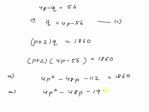 30-if-the-supply-and-demand-functions-for-a-commodity-are-given-by-4p-q-56-and-p-2q-1860-respectively-find-the-price-and-quantity-that-will-result-in-market-equilibrium-equilibrium-price-equ-98182