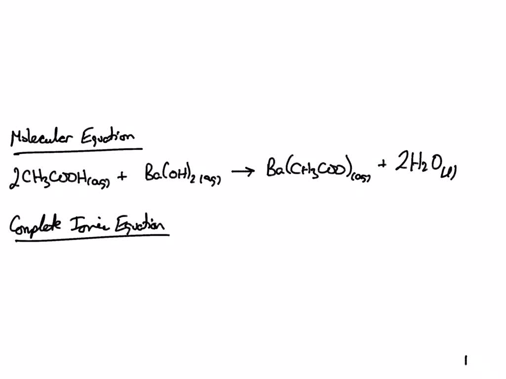 SOLVED: Write the balanced equations and identify all of the phases ...