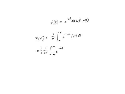 e-at-cos0tut-a-0-signal-fourier-transform-into-a-single-get-it-as-an-expression-do-it-using-the-fourier-transform-formula