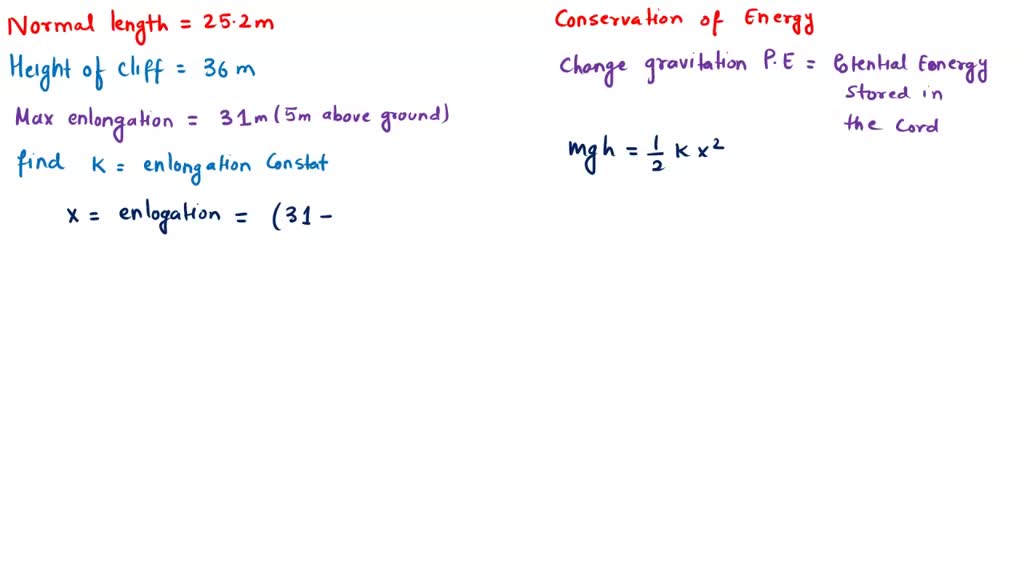 SOLVED In the dangerous "sport" of bungee jumping daring student jumps