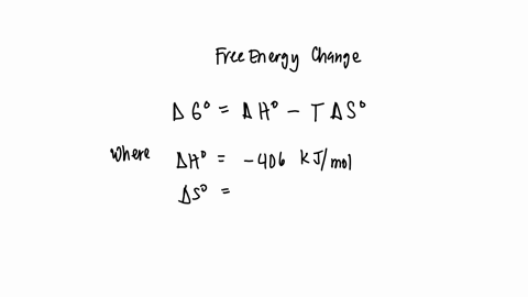 a-certain-chemical-reaction-is-exothermic-with-a-h-of-406-kjmol-the-standard-entropy-change-for-this-reaction-is-535-jmol-k-calculate-the-free-energy-change-for-the-reaction-at-25-c-be-sure-58229