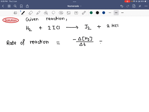 question-8-a-reaction-has-the-following-stoichiometry-h2-2-ici-12-2-hci-which-of-the-following-would-be-correct-definition-of-the-reaction-rate-rate-ahzvat-rate-2ahcivat-rate-aicijat-rate-12-17552