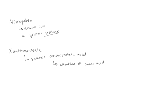 1-an-unknown-protein-yielded-the-following-test-results-using-the-procedure-in-this-experiment-based-on-these-results-what-amino-acids-must-be-present-in-the-proteintest-observationninhydrin-11367