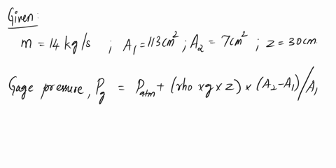 1-a-reducing-elbow-is-used-to-deflect-water-flow-at-a-rate-of-14-kgs-in-a-horizontal-pipe-upward-3o-while-accelerating-it-the-elbow-discharges-water-into-the-atmosphere-the-cross-sectional-a-13077