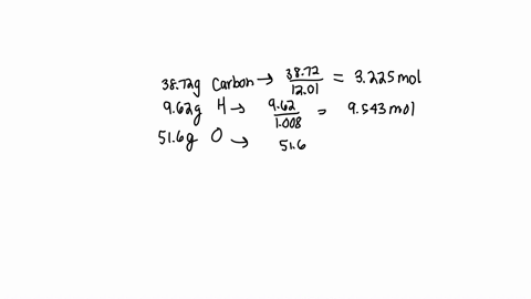 a-sample-contains-3872-carbon-962-hydrogen-and-5160-oxygen-and-has-a-molar-mass-of-620-gmol-a-determine-the-empirical-formula-of-this-compound-b-determine-the-molecular-formula-of-this-compound