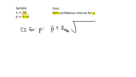 if-the-sample-proportion-is-064-and-the-sample-size-is-n78find-the-95-confidence-interval-enter-answer-in-interval-notation-example-023045-90475