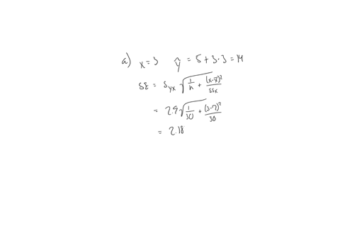 based-on-a-sample-of-n30-the-least-squares-method-was-used-to-develop-the-prediction-line-yi53xi-in-addition-syx29-x7-and-i1nxix230-complete-parts-a-through-c-below-a-construct-a-90-confiden-96785